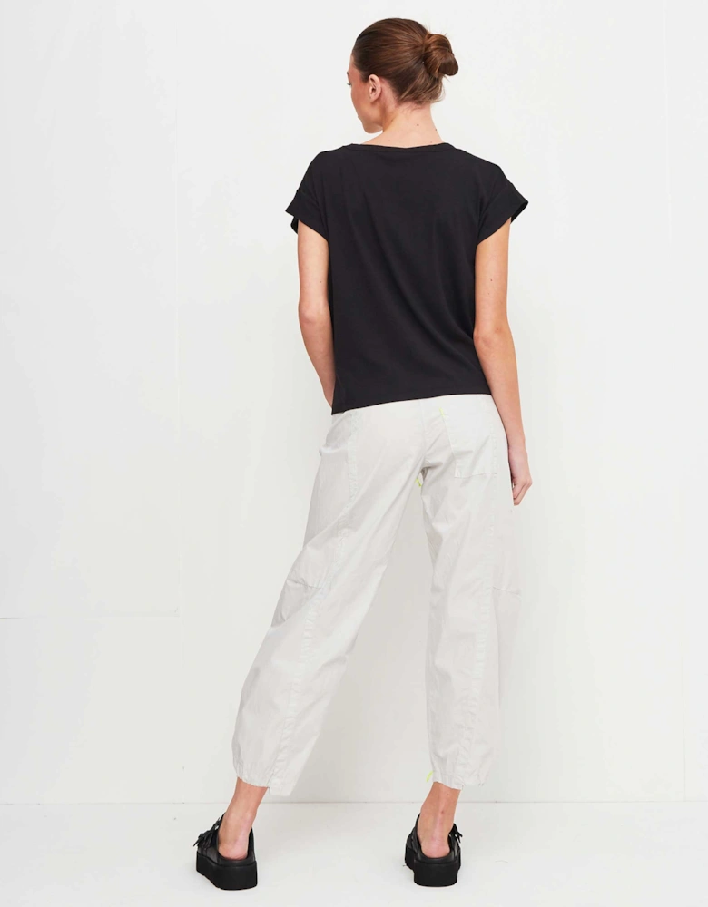 Barrel Leg Drawstring Trousers