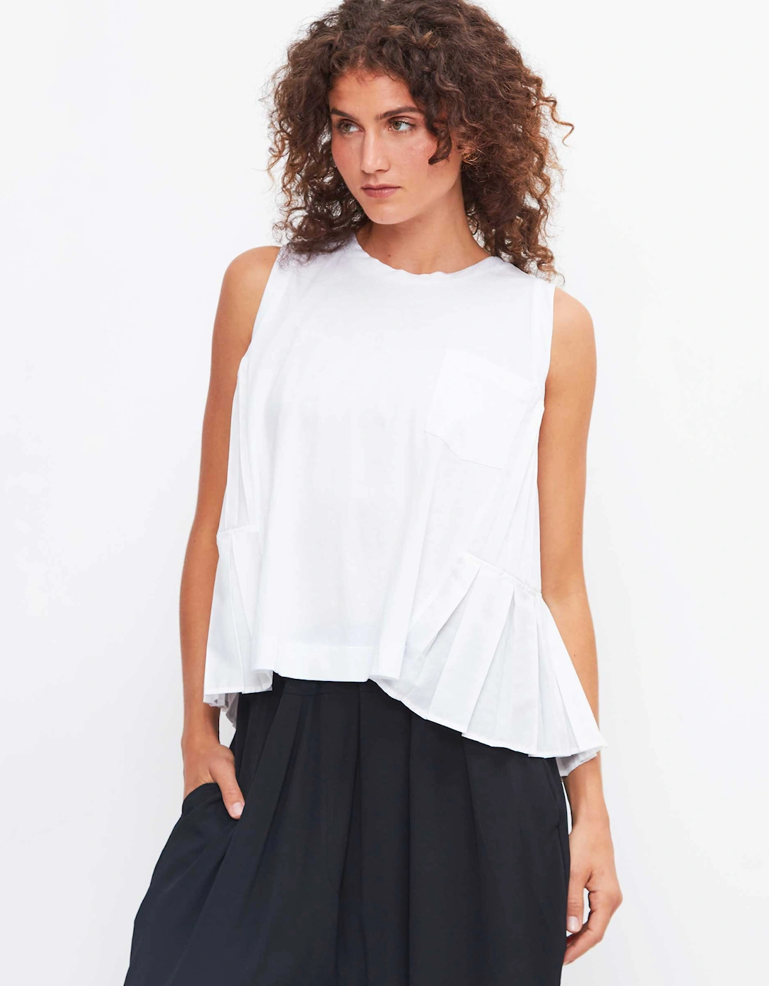 Pleat Back Top