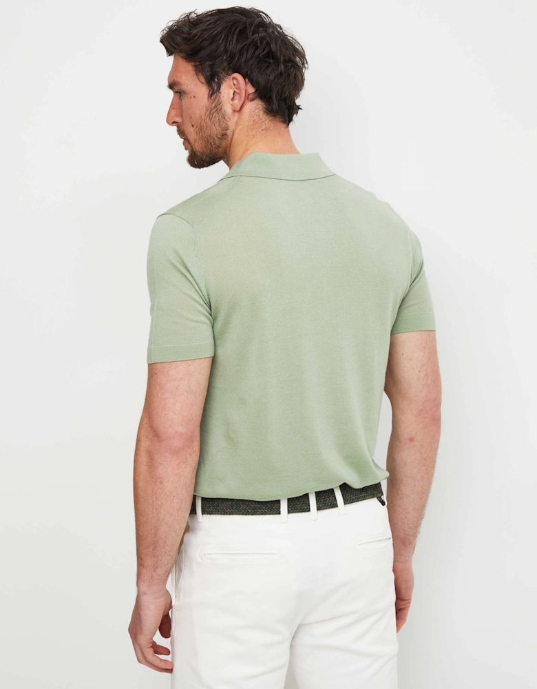 Merino Zip Polo Shirt
