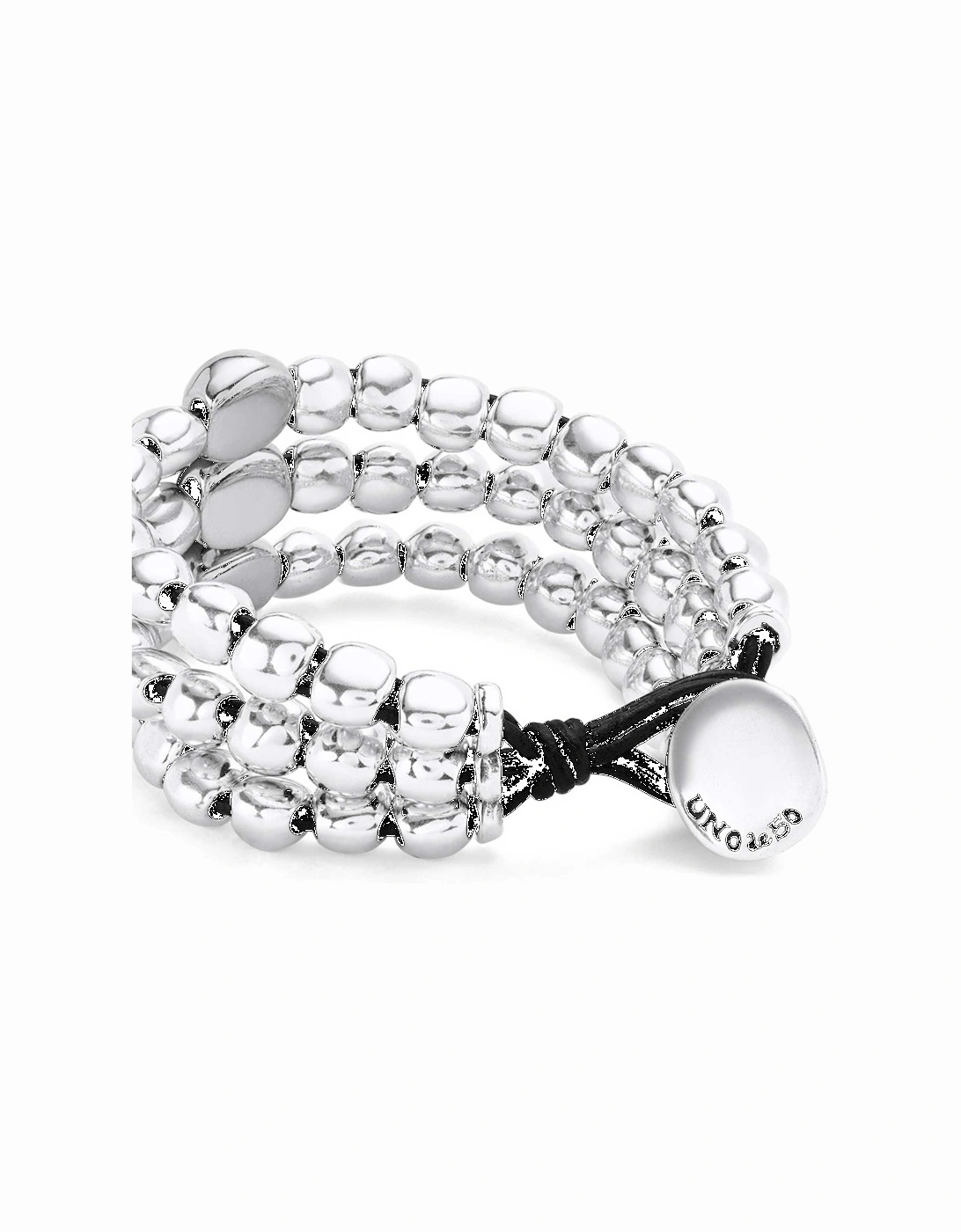 Three Strand Beaded Leather Bracelet
