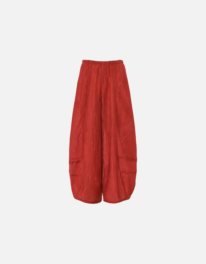 Pleated Barrel Leg Trousers