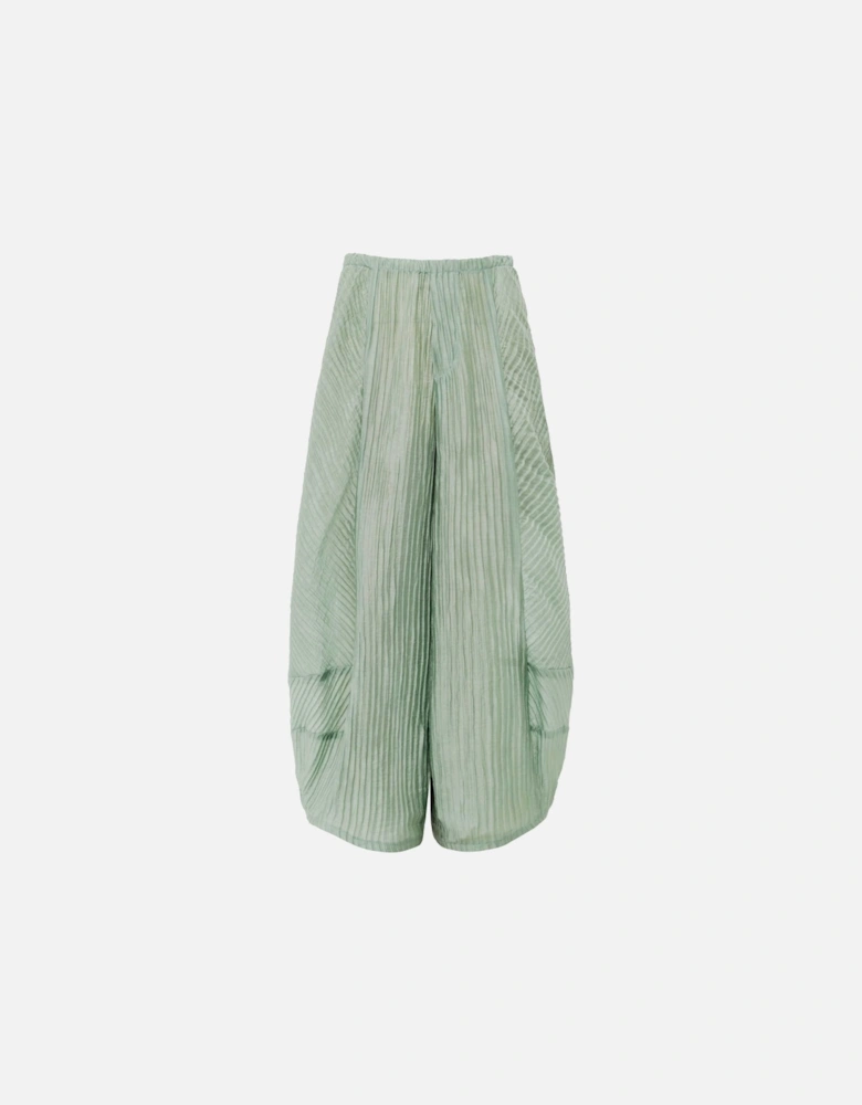 Pleated Barrel Leg Trousers