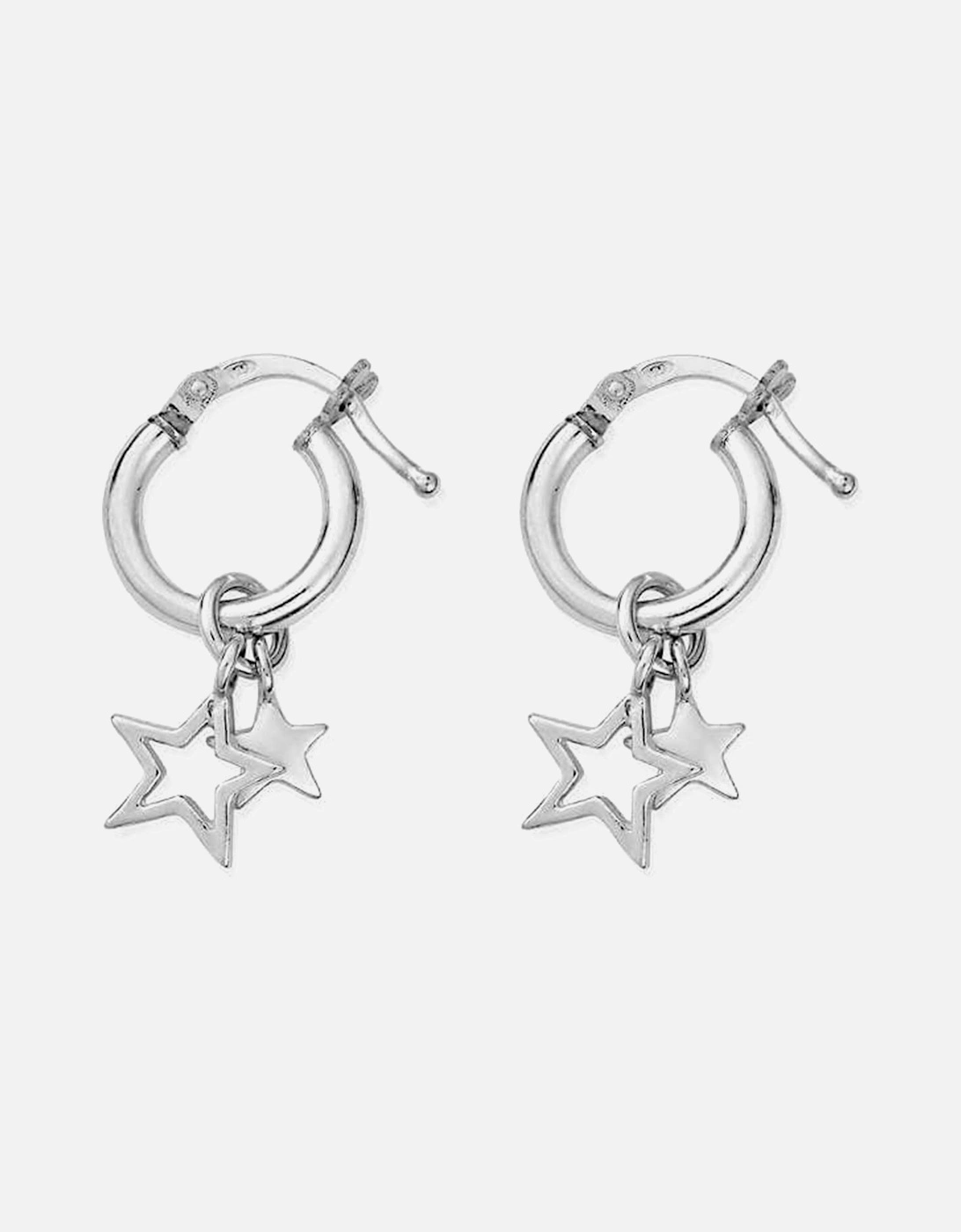 Double Star Small Hoop Earrings, 4 of 3