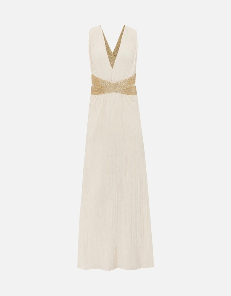 Grecian Crossover Belt Dress
