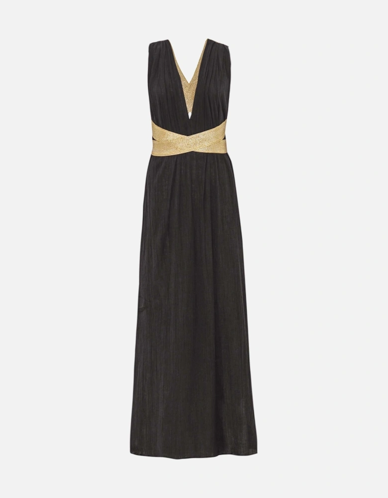 Grecian Crossover Belt Dress