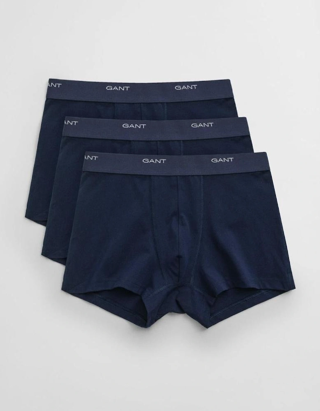 3-Pack Regular Waist, Core Boxer Trunks, Marine, 4 of 3