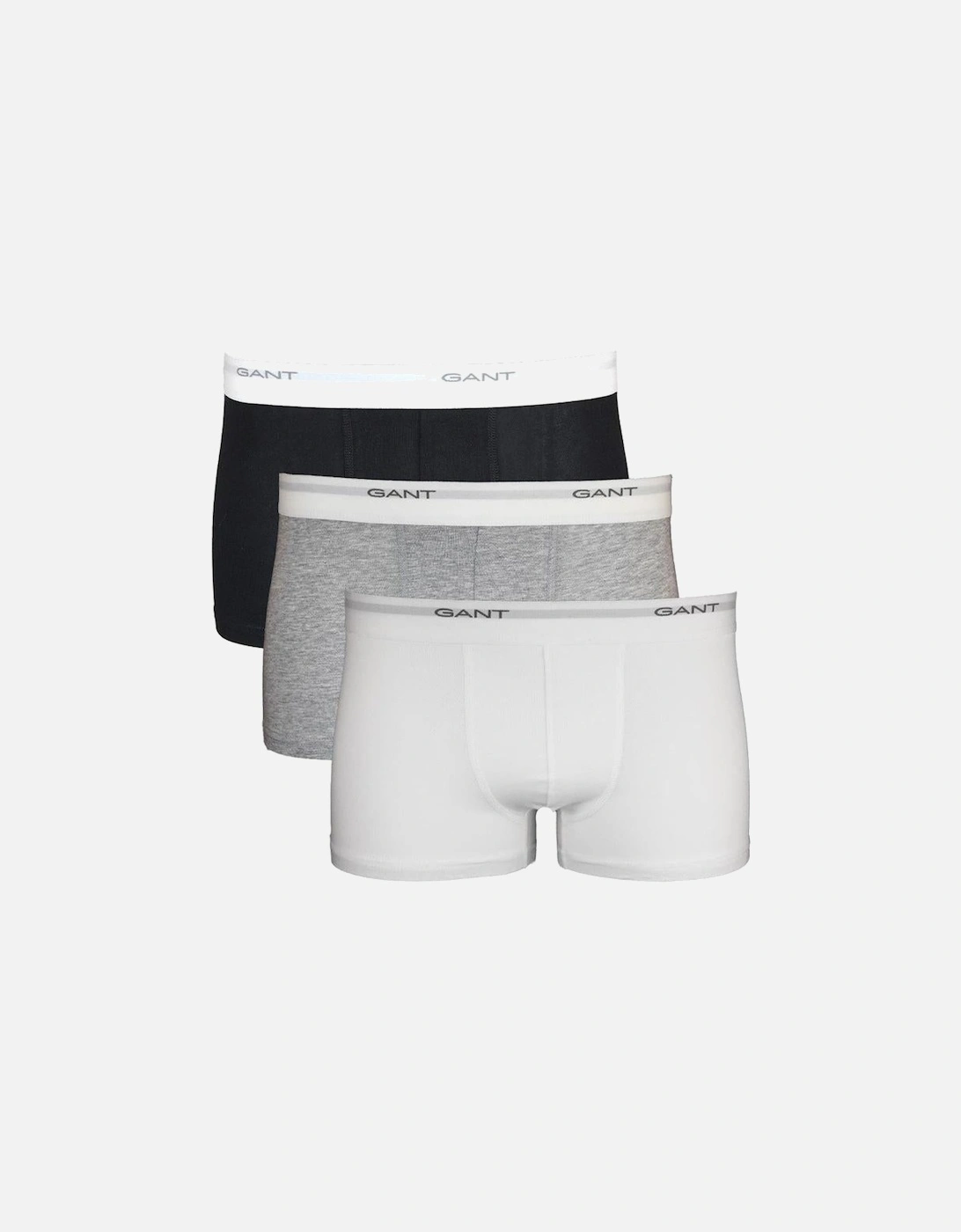 3-Pack Core Boxer Trunks, Black/White/Grey, 5 of 4