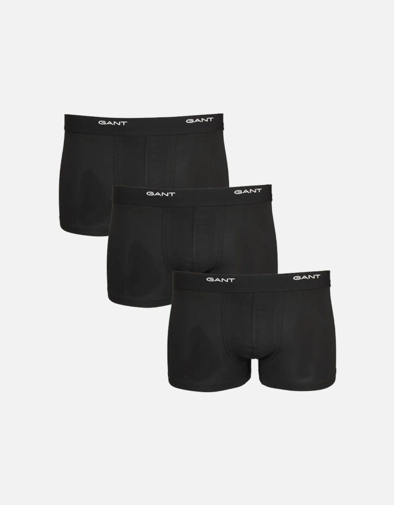 3-Pack Core Boxer Trunks, Black