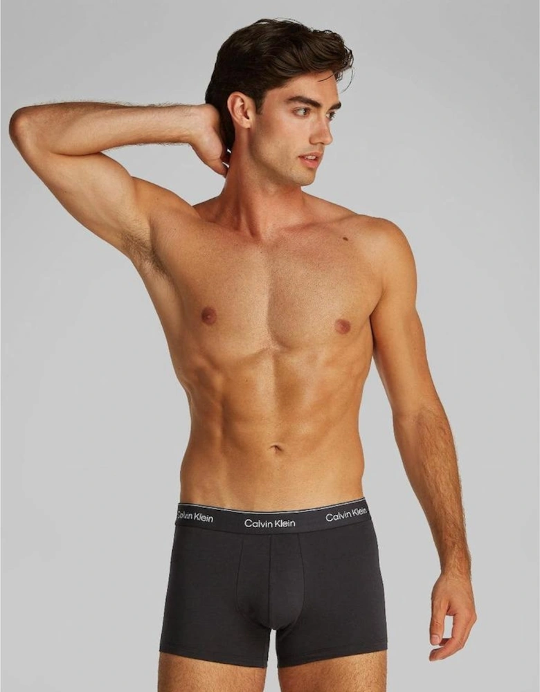 5-Pack Boxer Trunks Icon Cotton Stretch, Black