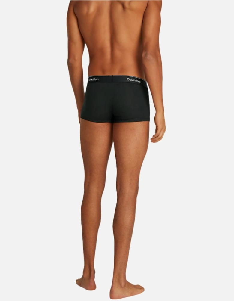 5-Pack Icon Cotton Stretch Low-Rise Boxer Trunks, Black