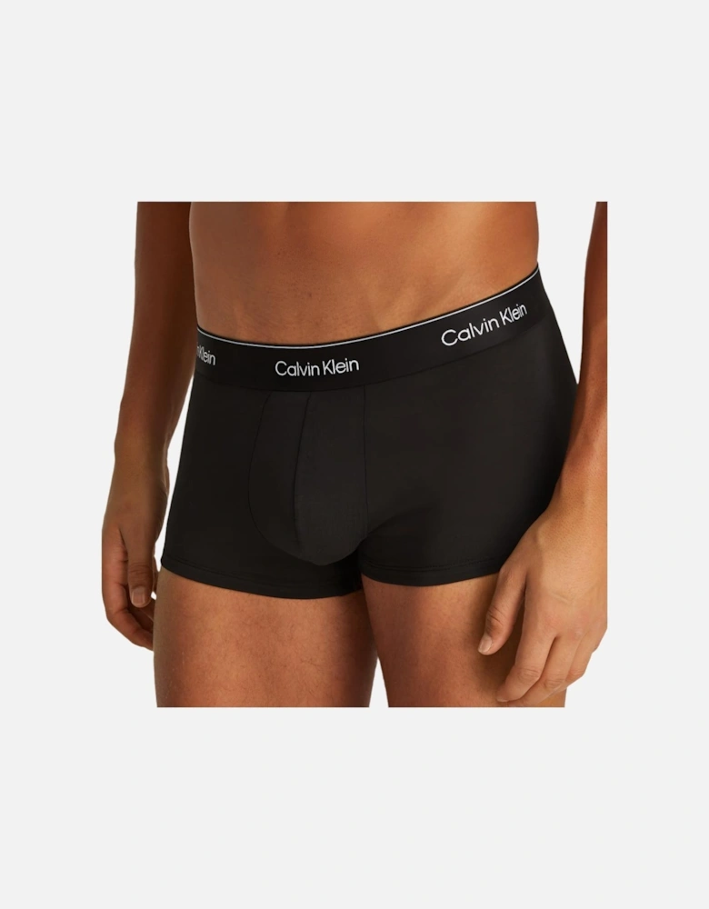 5-Pack Icon Cotton Stretch Low-Rise Boxer Trunks, Black