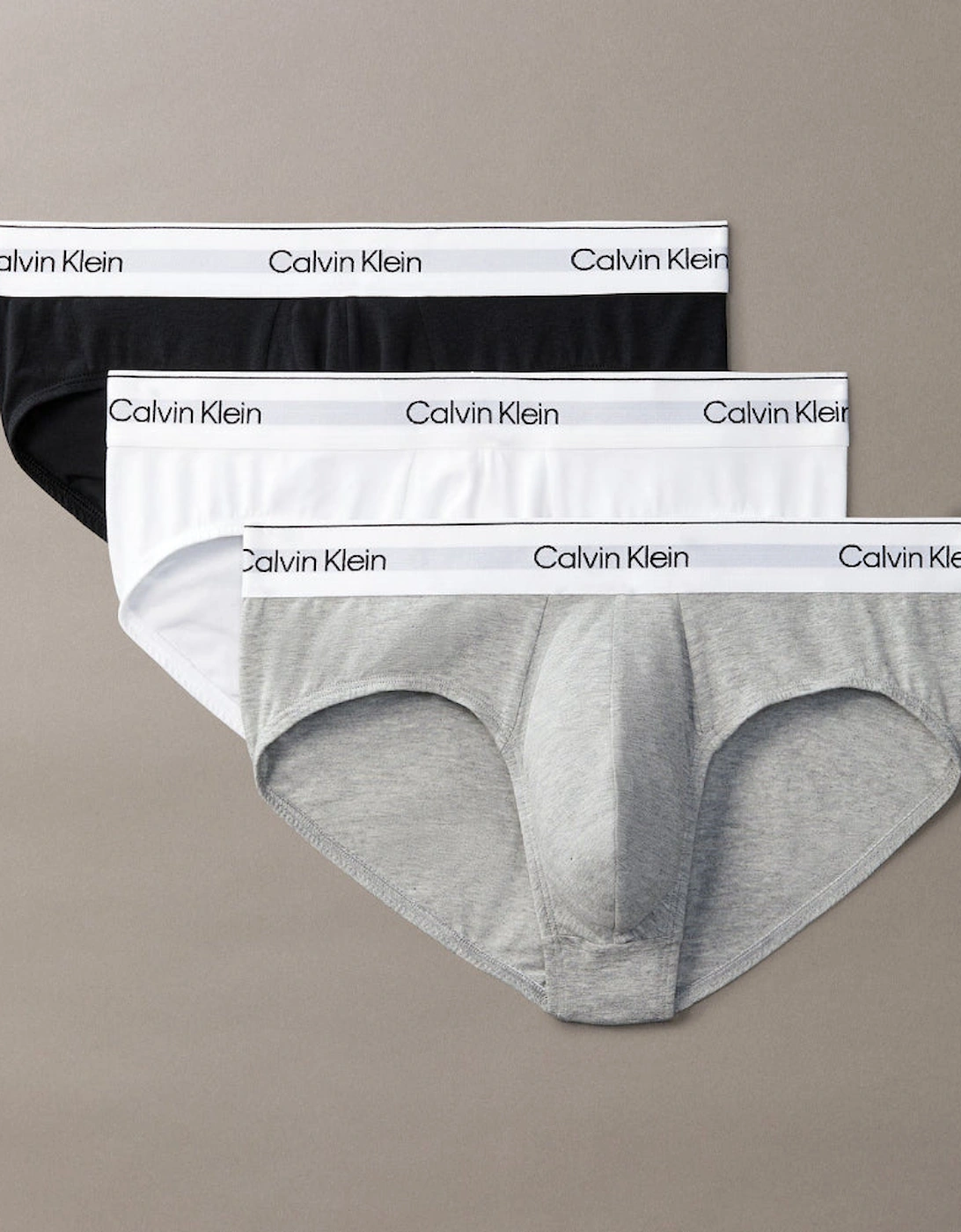 3-Pack Icon Stretch Cotton Briefs, Black/White/Grey Heather, 5 of 4