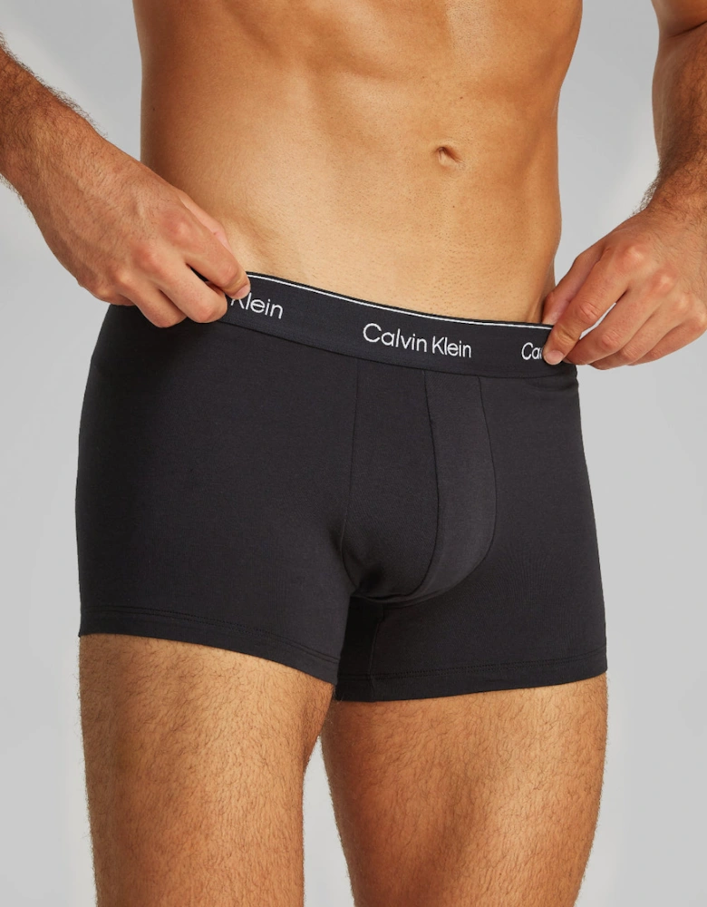 5-Pack Boxer Trunks Icon Cotton Stretch, Black