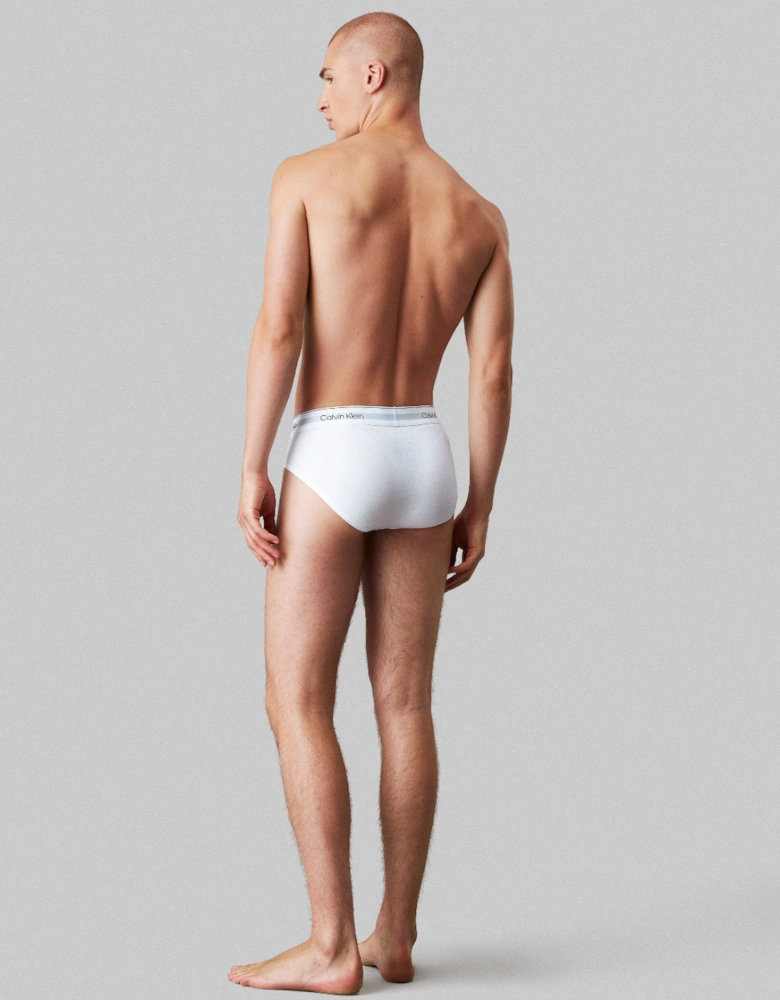 3-Pack Icon Stretch Cotton Briefs, Black/White/Grey Heather