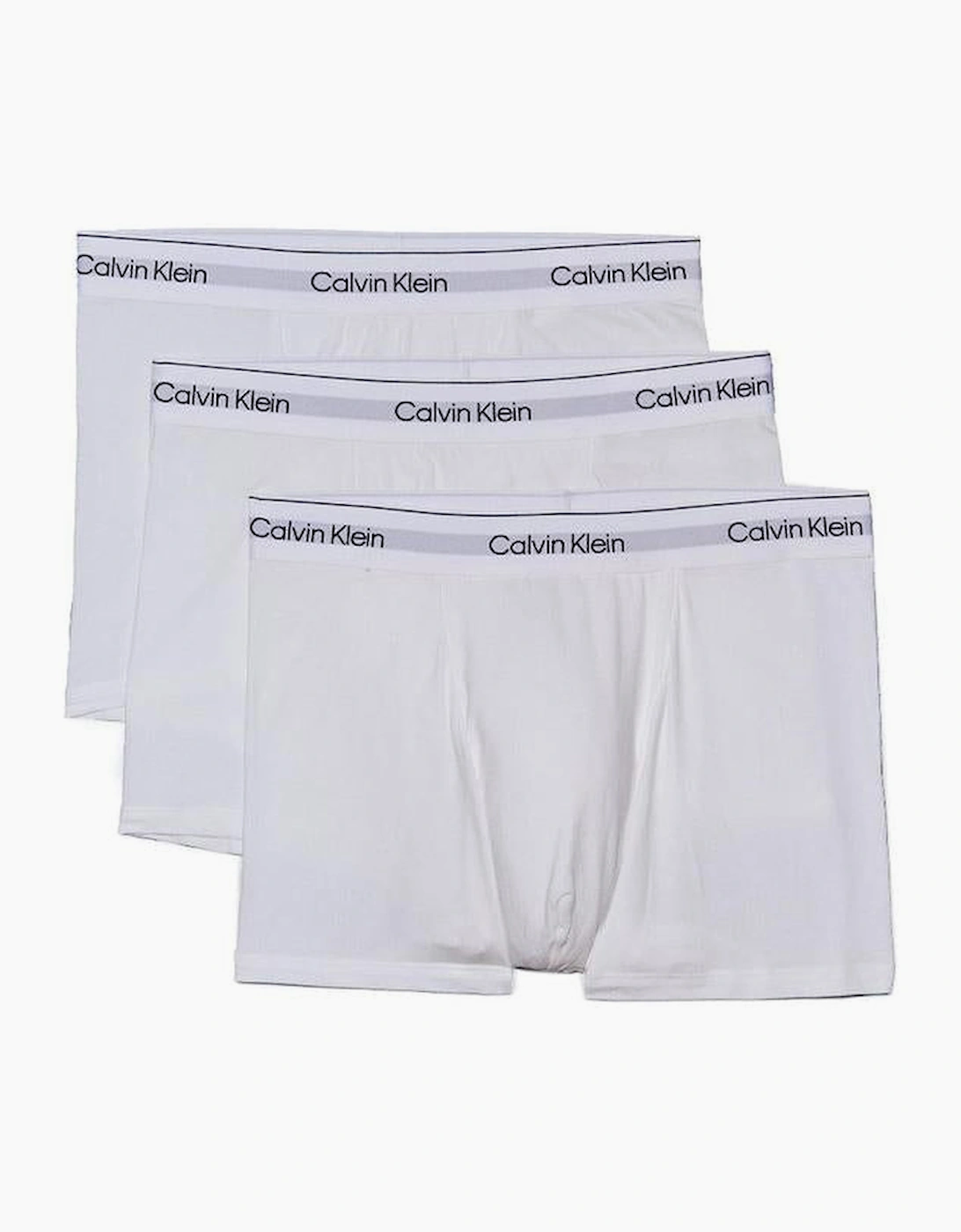 Calvin Klein Men's White 3-Pack Relaxed Fit Icon Cotton Stretch Boxer Trunks, - : 32/30/31 Small