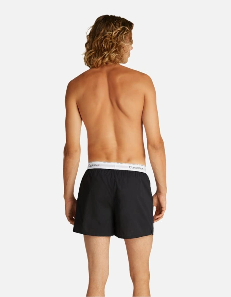 3-Pack Icon Cotton Stretch Slim Boxer Shorts, Black/White/Grey Heather