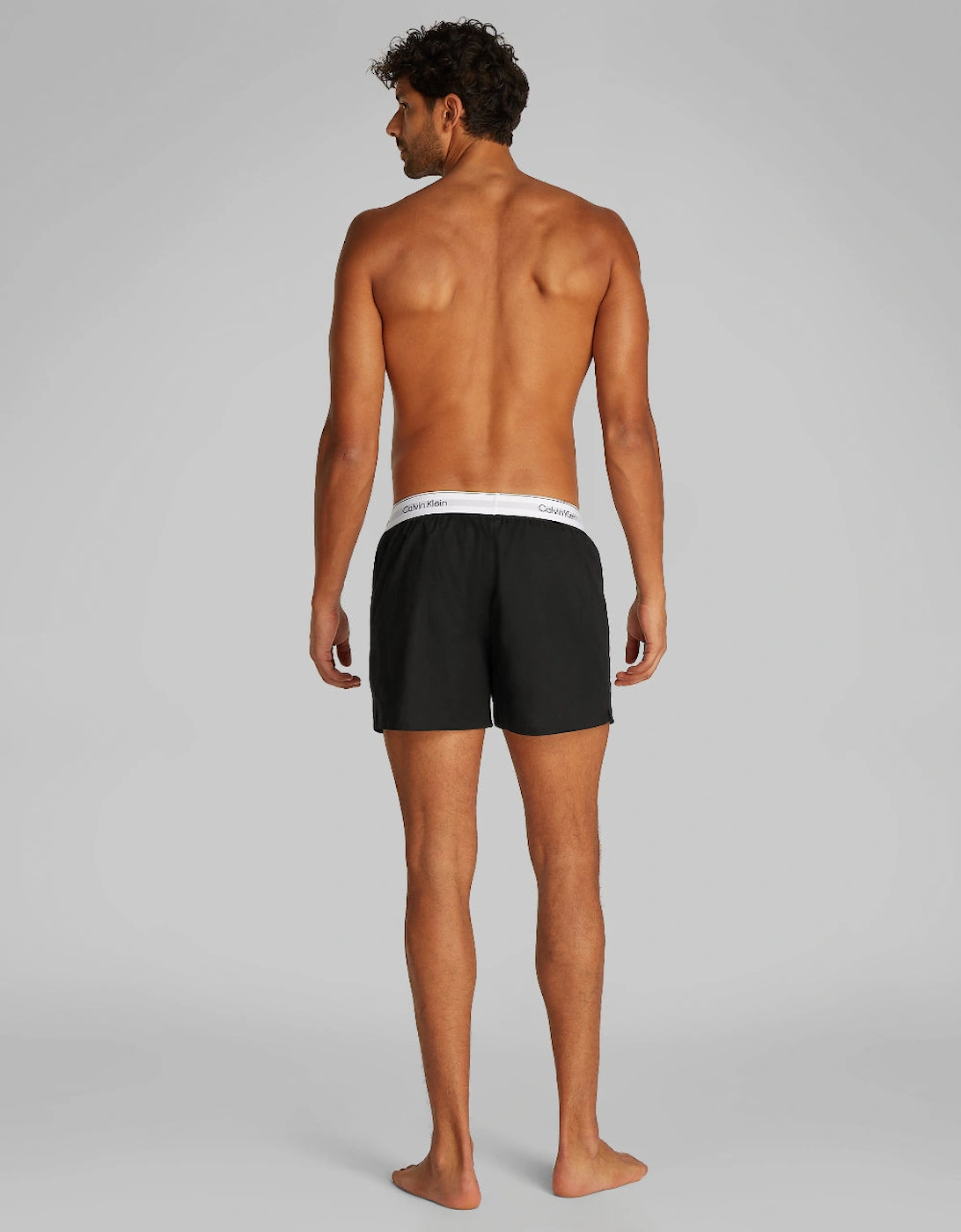 3-Pack Icon Cotton Stretch Slim Boxer Shorts, Black