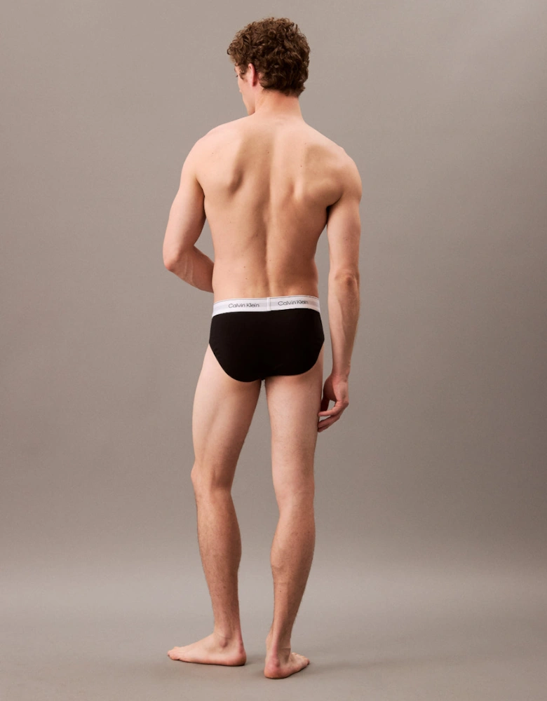 3-Pack Briefs Icon Cotton Stretch, Black/White