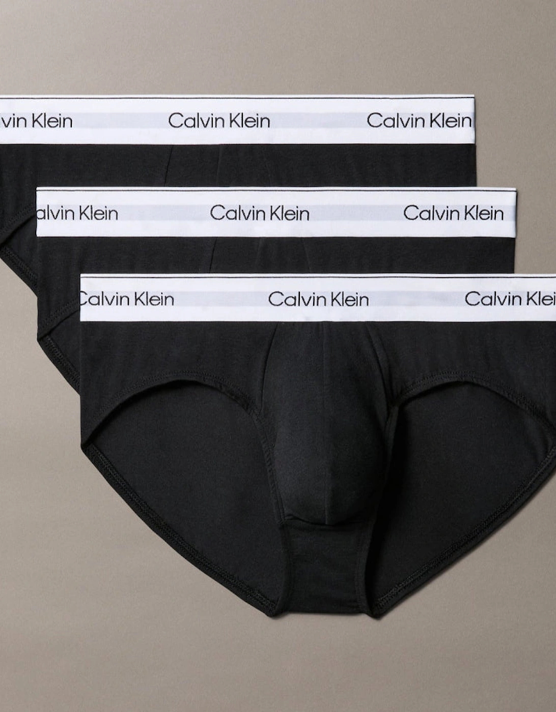 3-Pack Briefs Icon Cotton Stretch, Black/White, 4 of 3