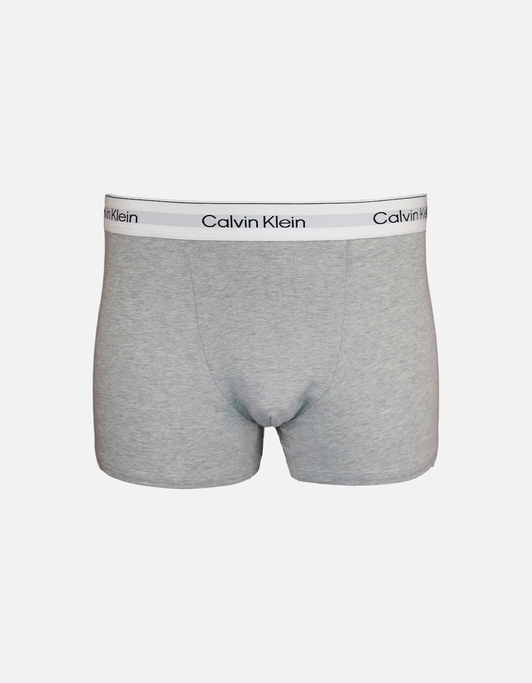 3-Pack Icon Cotton Stretch Relaxed Fit Boxer Trunks, Black/White/Grey Heather
