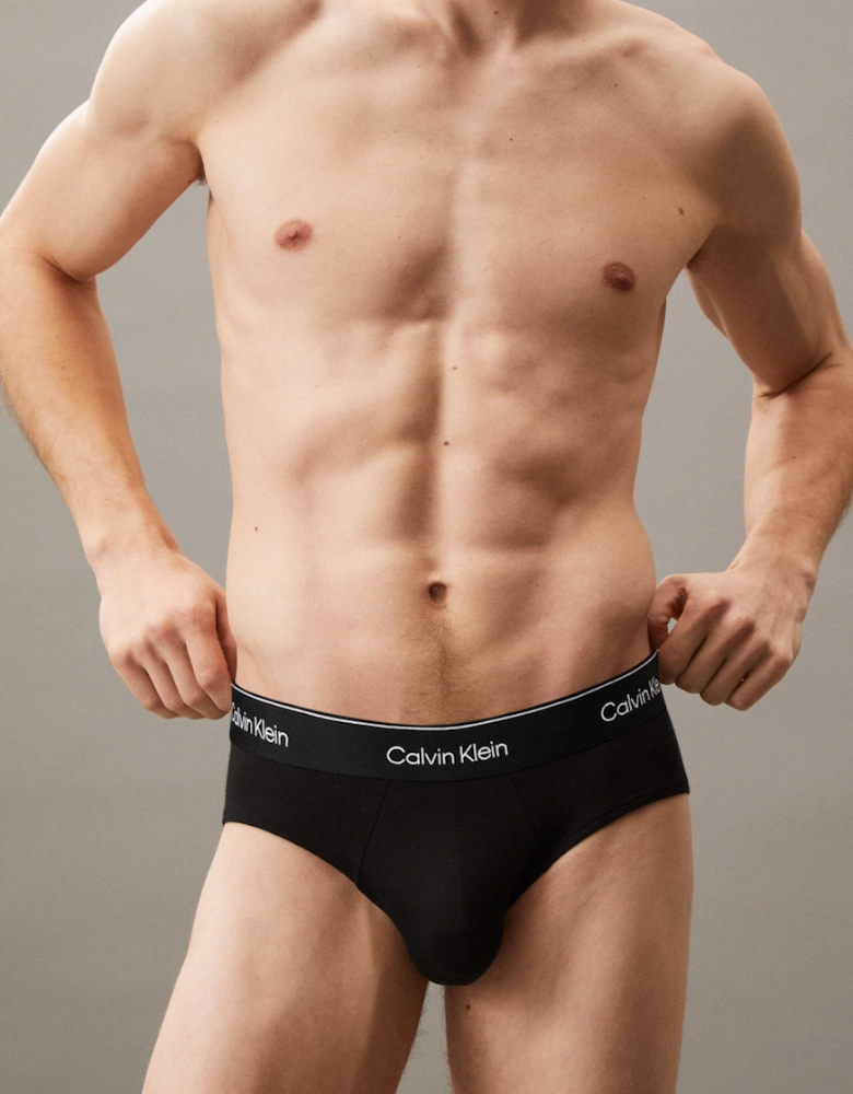 3-Pack Icon Cotton Stretch Briefs, Black