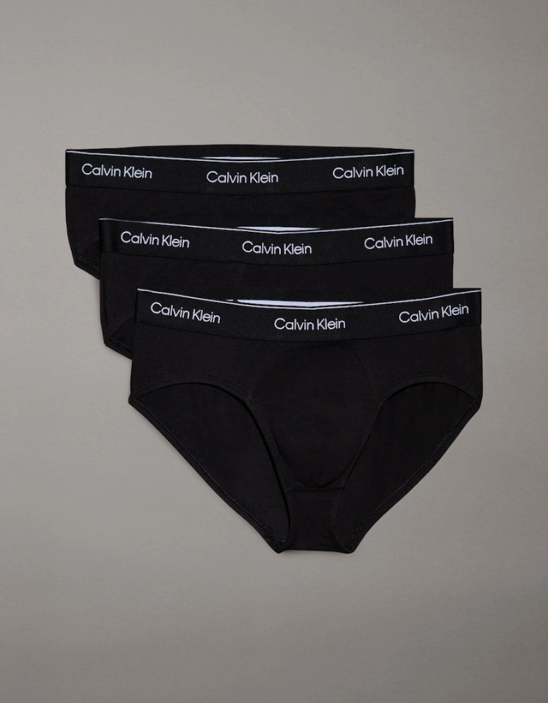 3-Pack Icon Cotton Stretch Briefs, Black