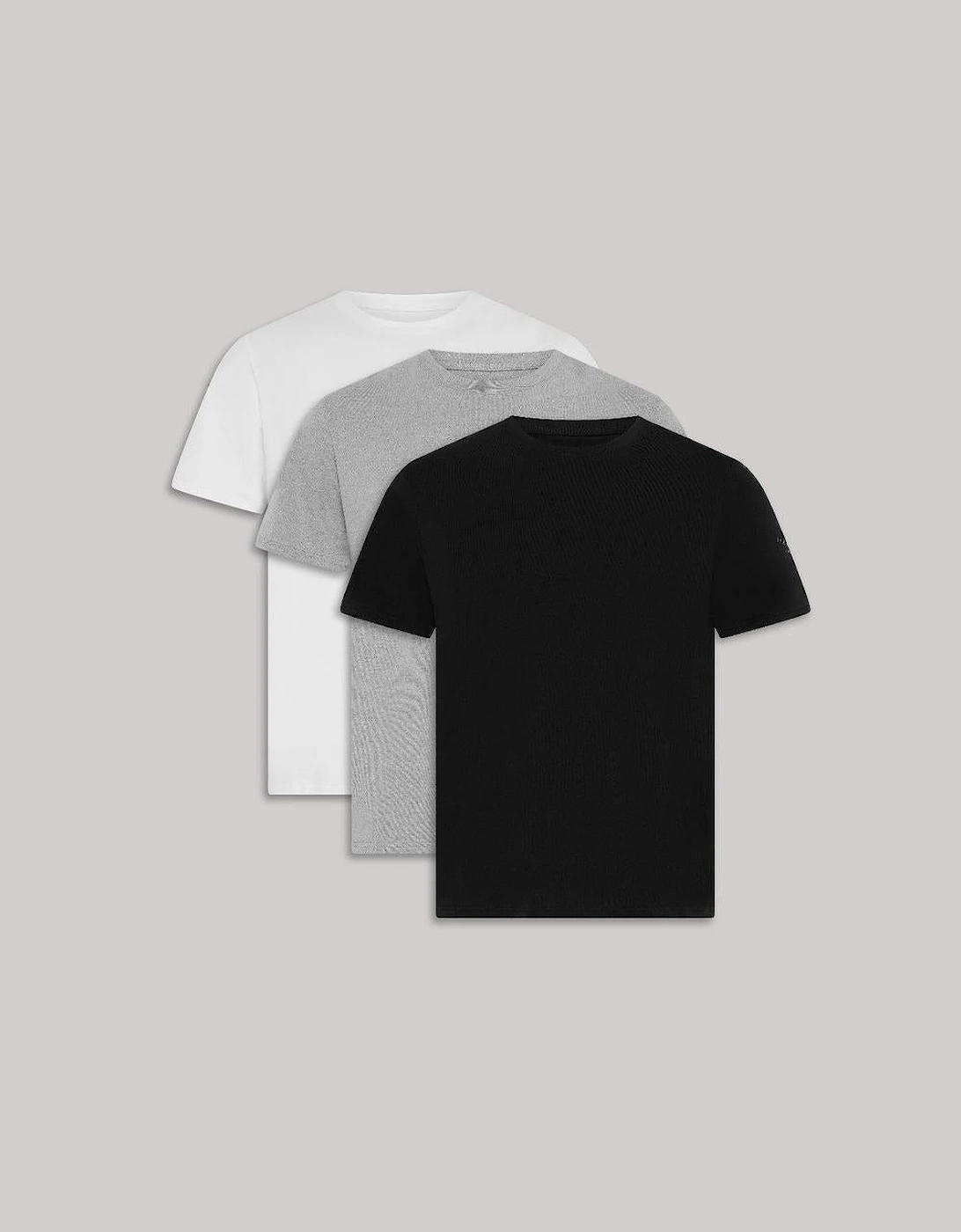 3-Pack T-Shirts, Black/Grey/White, 2 of 1