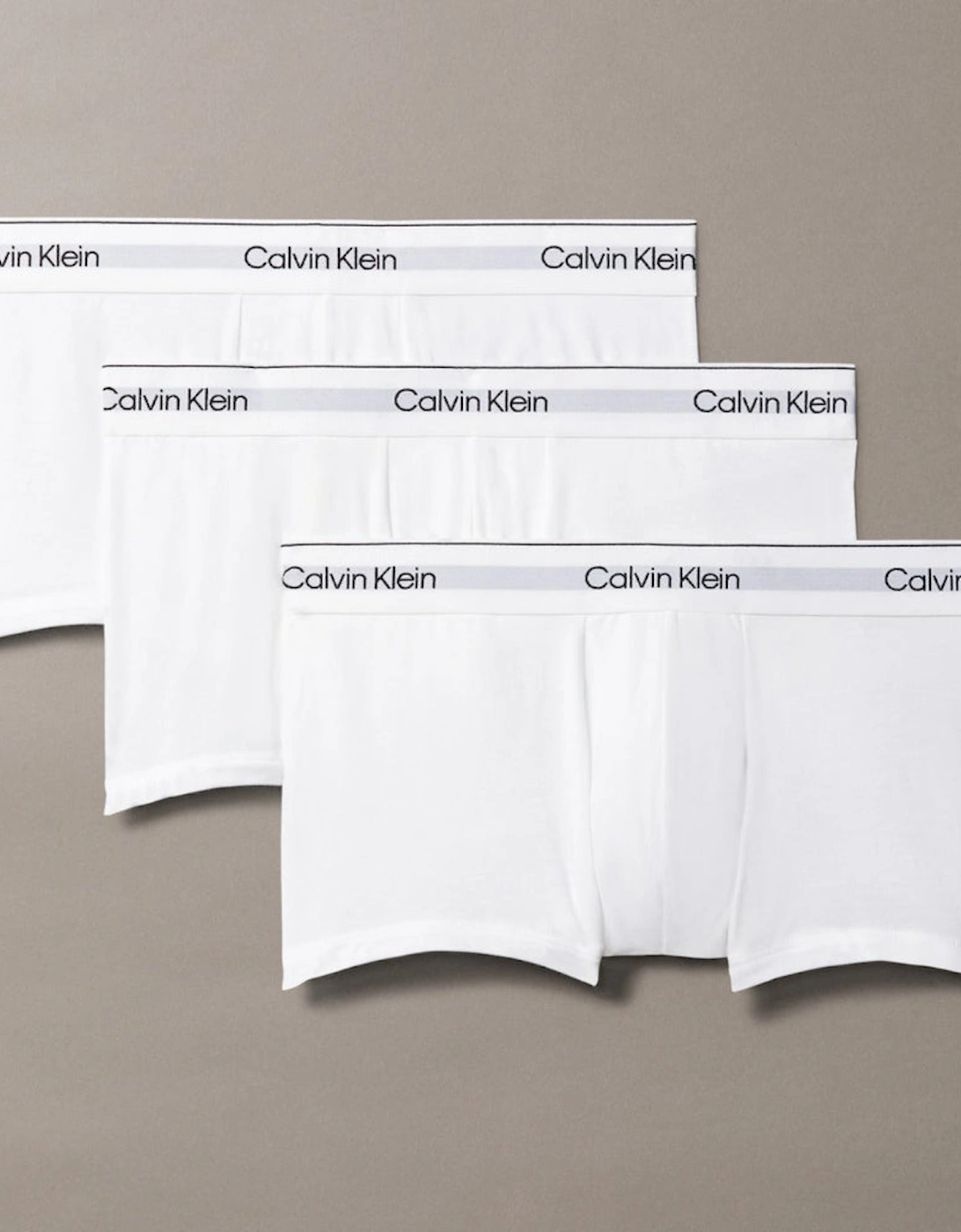Calvin Klein Men's White 3-Pack Icon Cotton Stretch Low Rise Boxer Trunks, - : 32/30/31 Small
