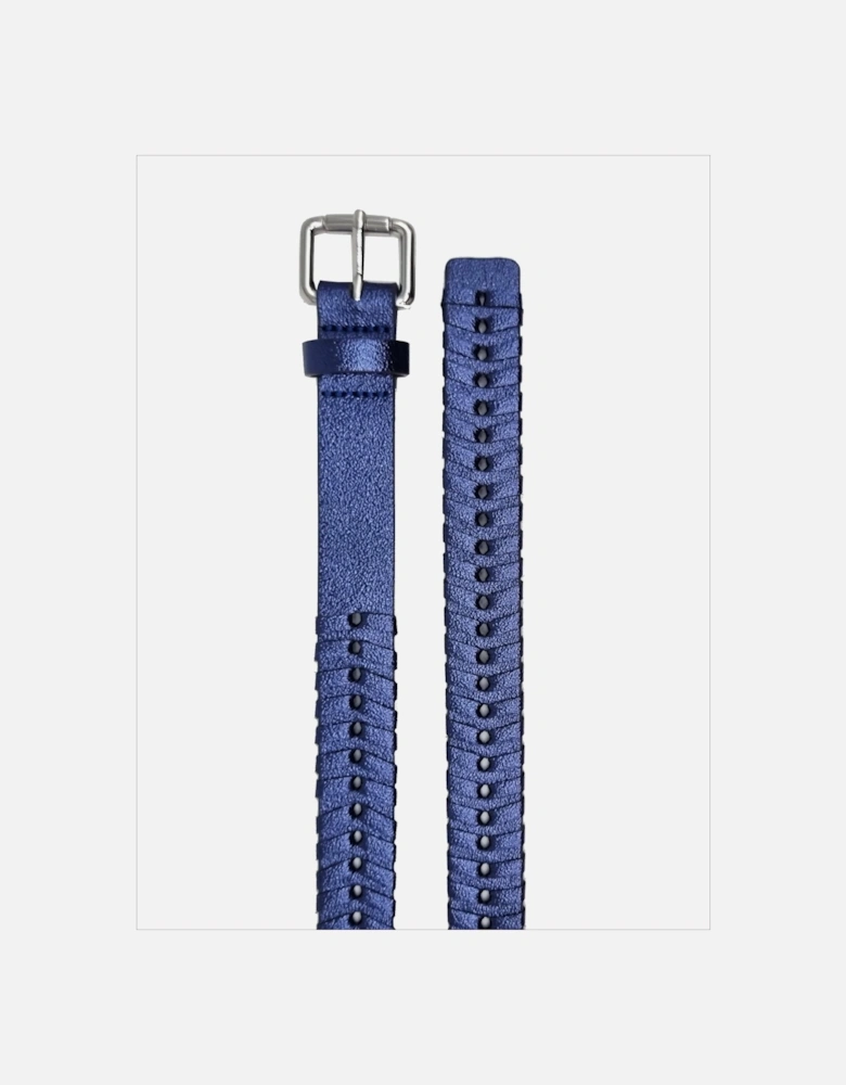 Bradley Woven Belt-Blue