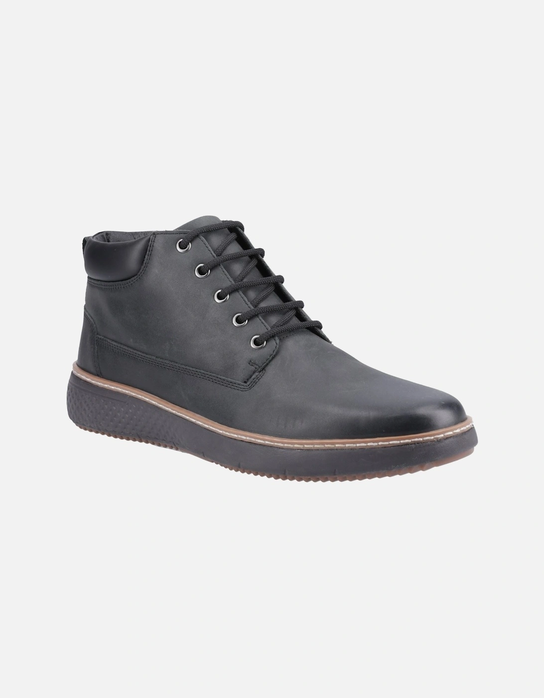 Kian Leather Men's Black Ankle Boots, 6 of 5