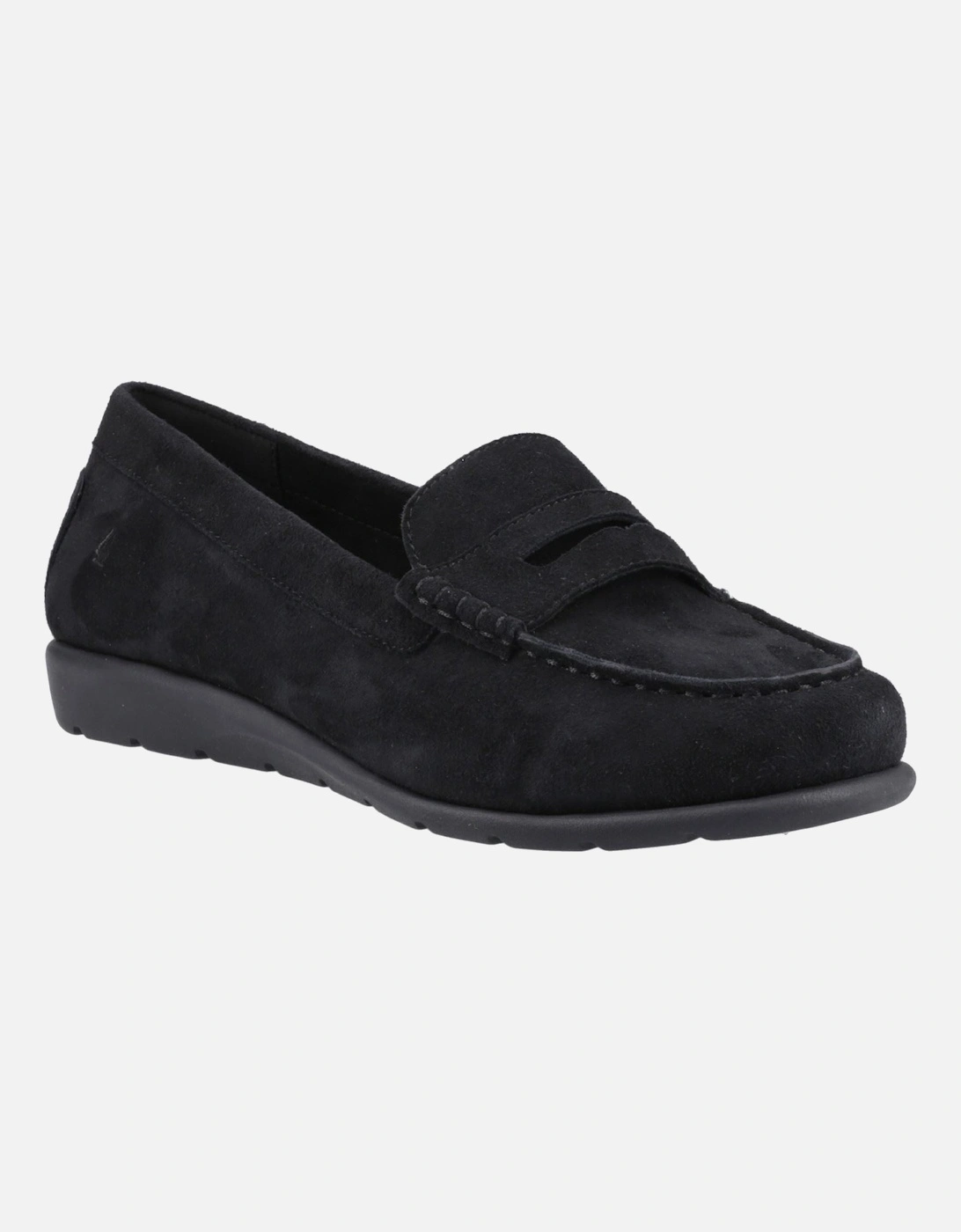 Hush Puppies Women's Black Shelby Suede Loafers - Size 4