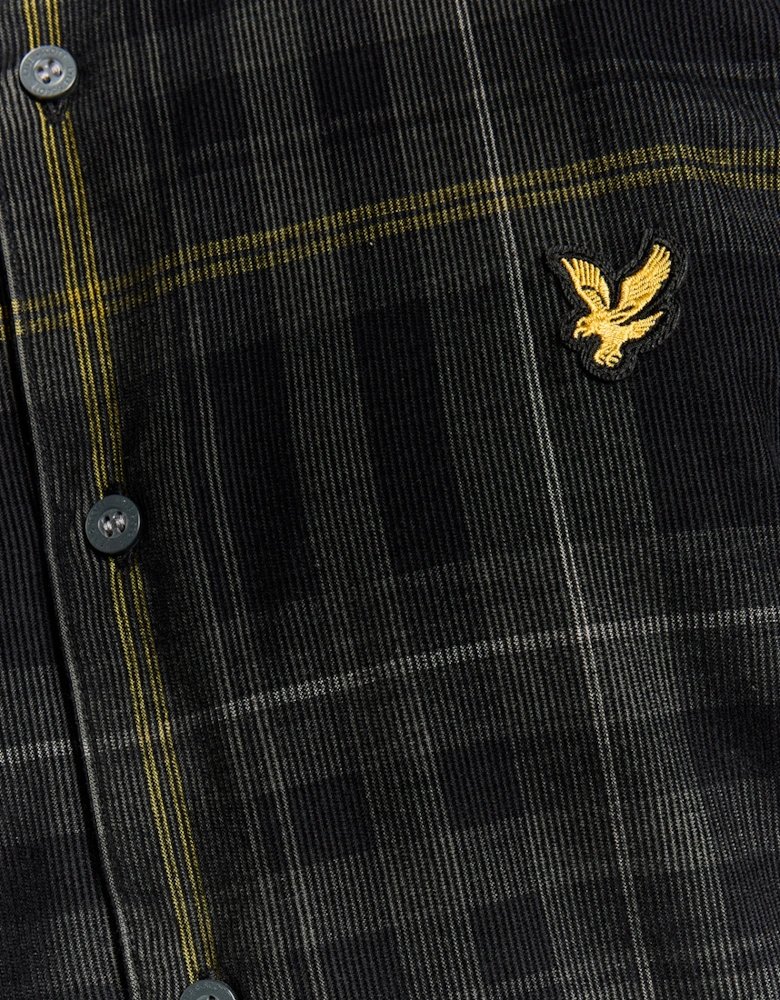 Lyle & Scott Tartan Corduroy Shirt - Z865 Jet Black