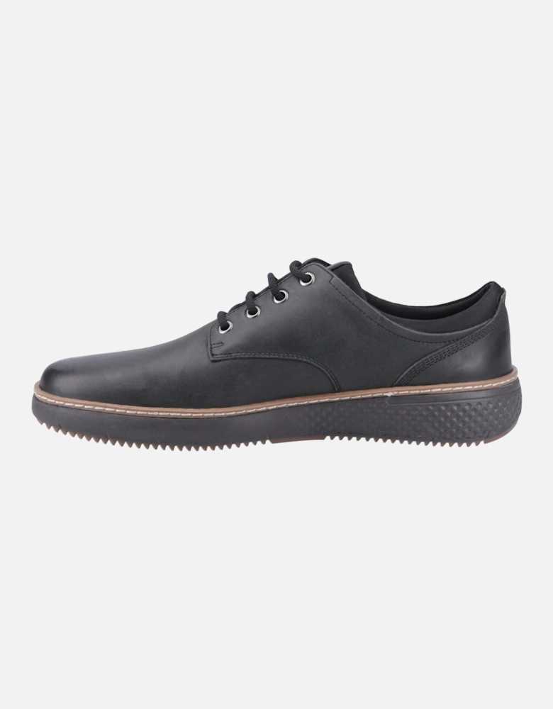 Kash Leather Men's Black Lace-Up Shoes