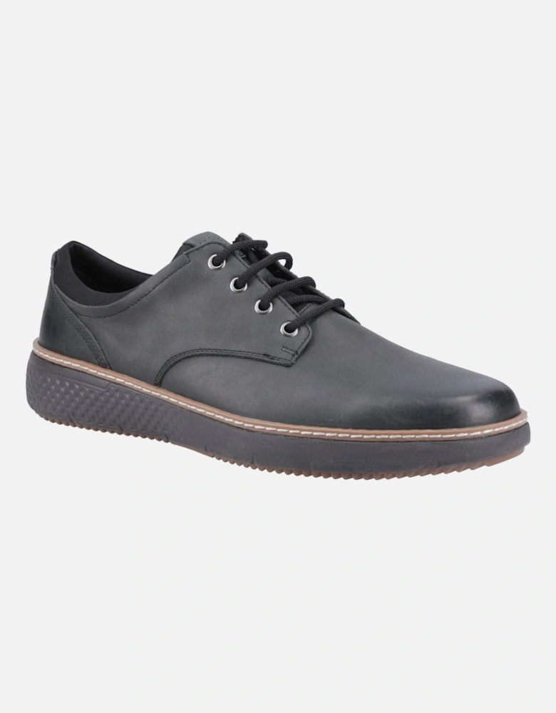 Kash Leather Men's Black Lace-Up Shoes