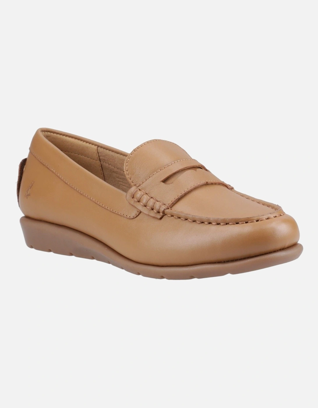 Hush Puppies Women's Brown Shelby Leather Tan Loafers - Size 7