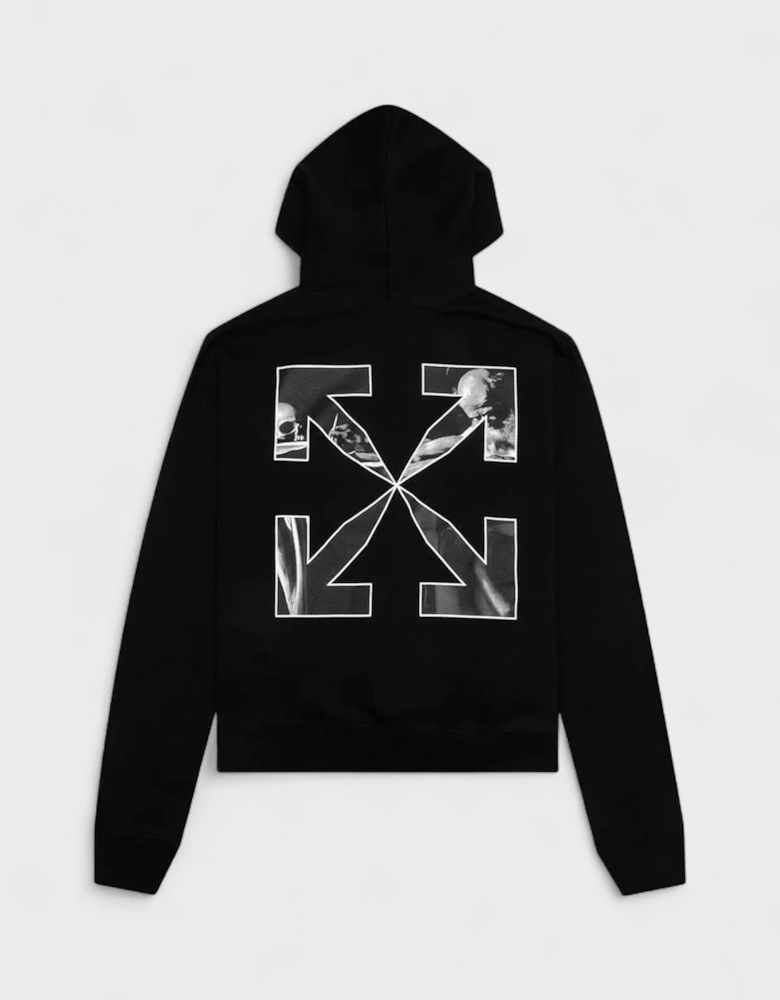 Caravag Arrow Over Hoodie Black White