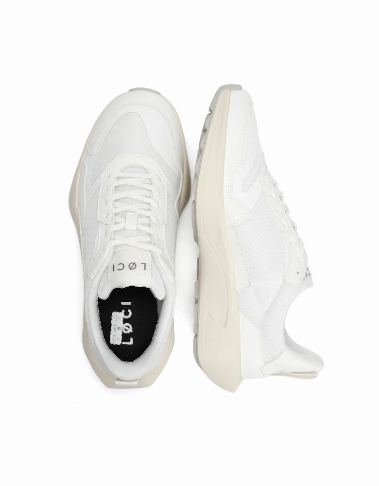 FLØ White/White Trainers