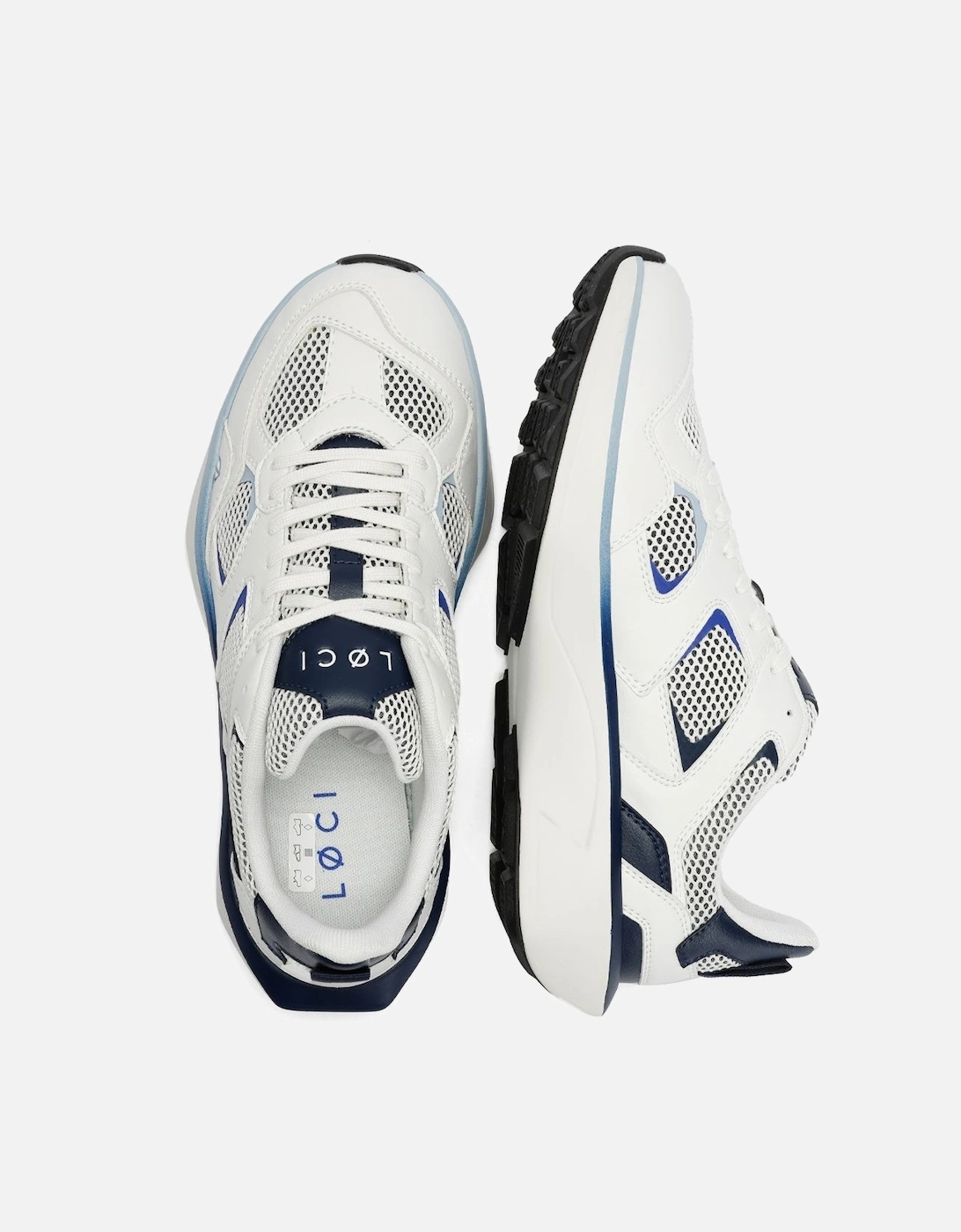 VØLT White/Navy/Blue Trainers