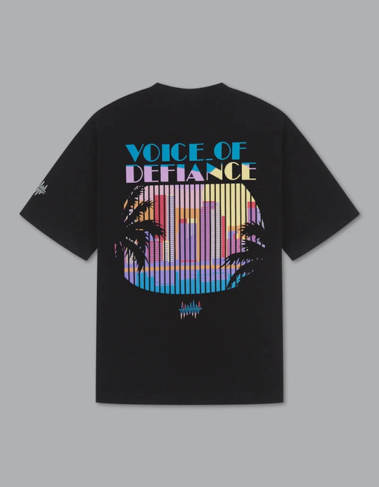White Lines Miami Vice T-Shirt Black