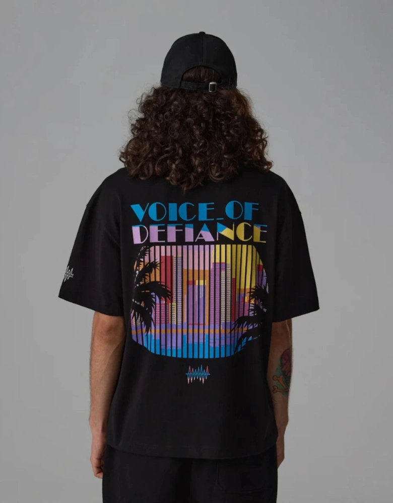 White Lines Miami Vice T-Shirt Black