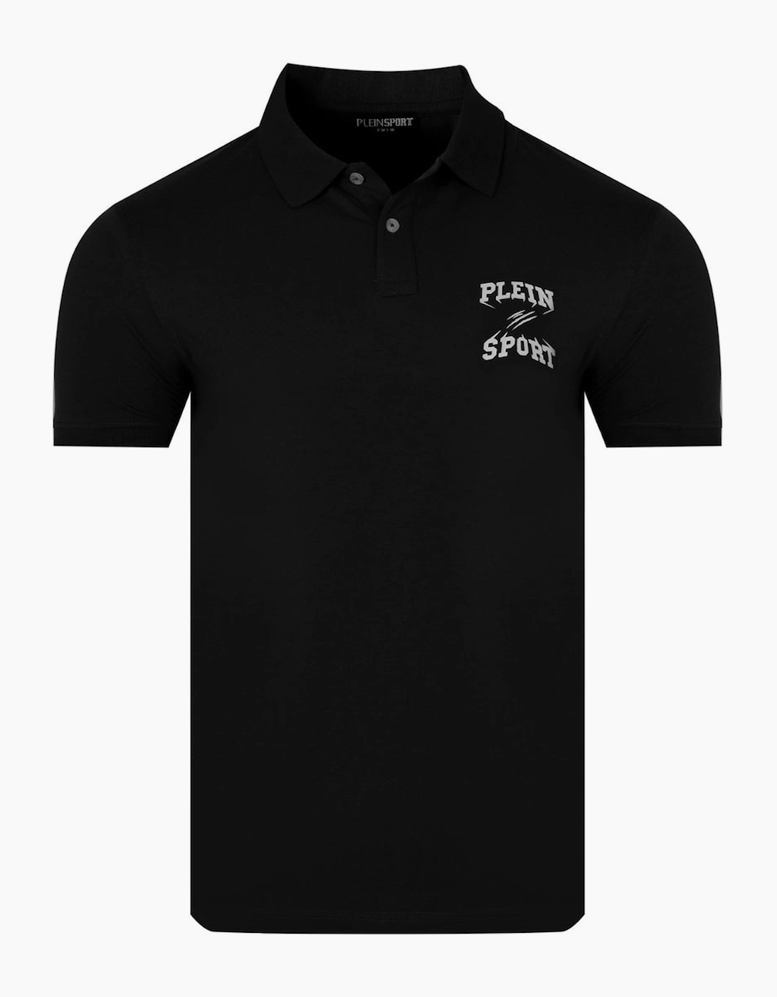 Philipp Plein Men's Black Plein Sport Logo Polo Shirt  44 Xxl