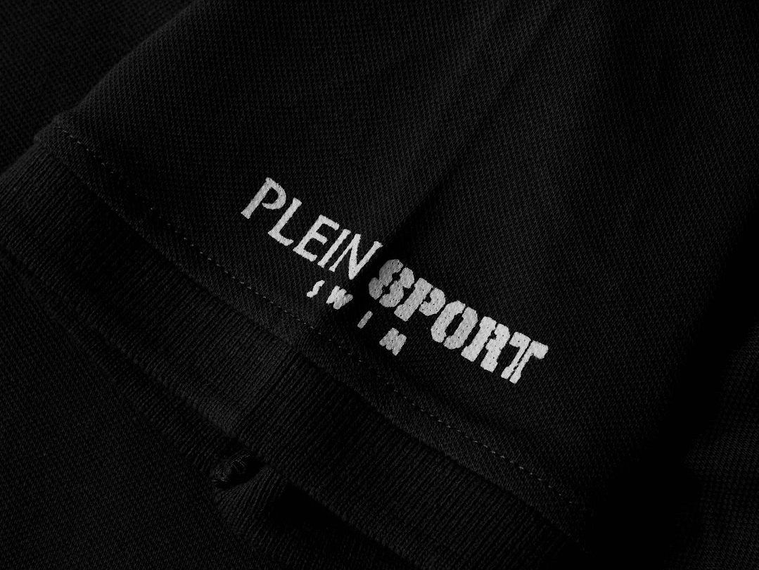 Plein Sport Small Logo Black Polo Shirt