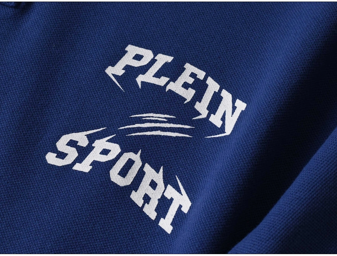 Plein Sport Small Logo Navy Blue Polo Shirt