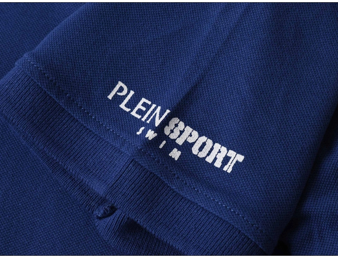 Plein Sport Small Logo Navy Blue Polo Shirt