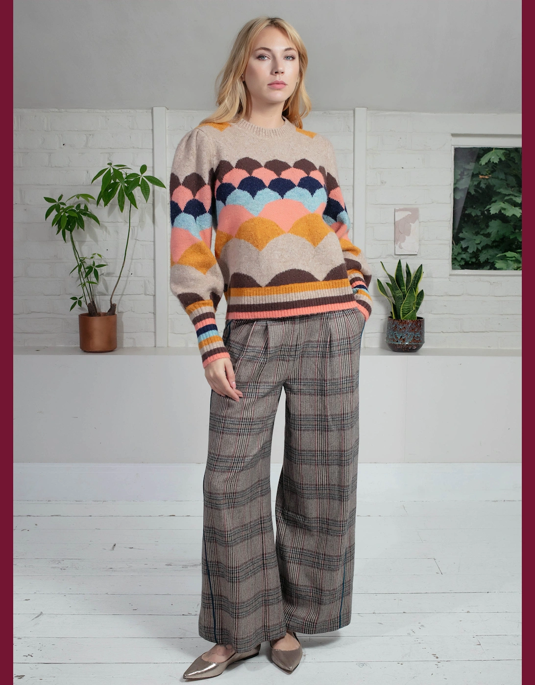 Mabel Scallop Pattern Jumper in Brown, 11 of 10