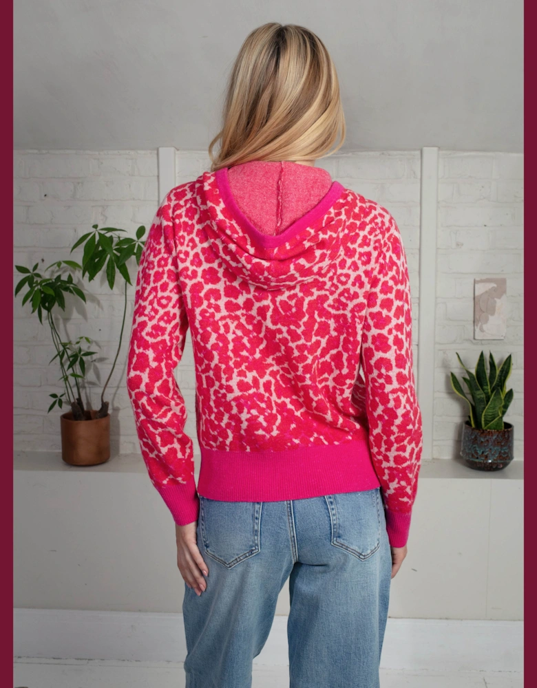 Leopard Norwood Hoodie in Pink