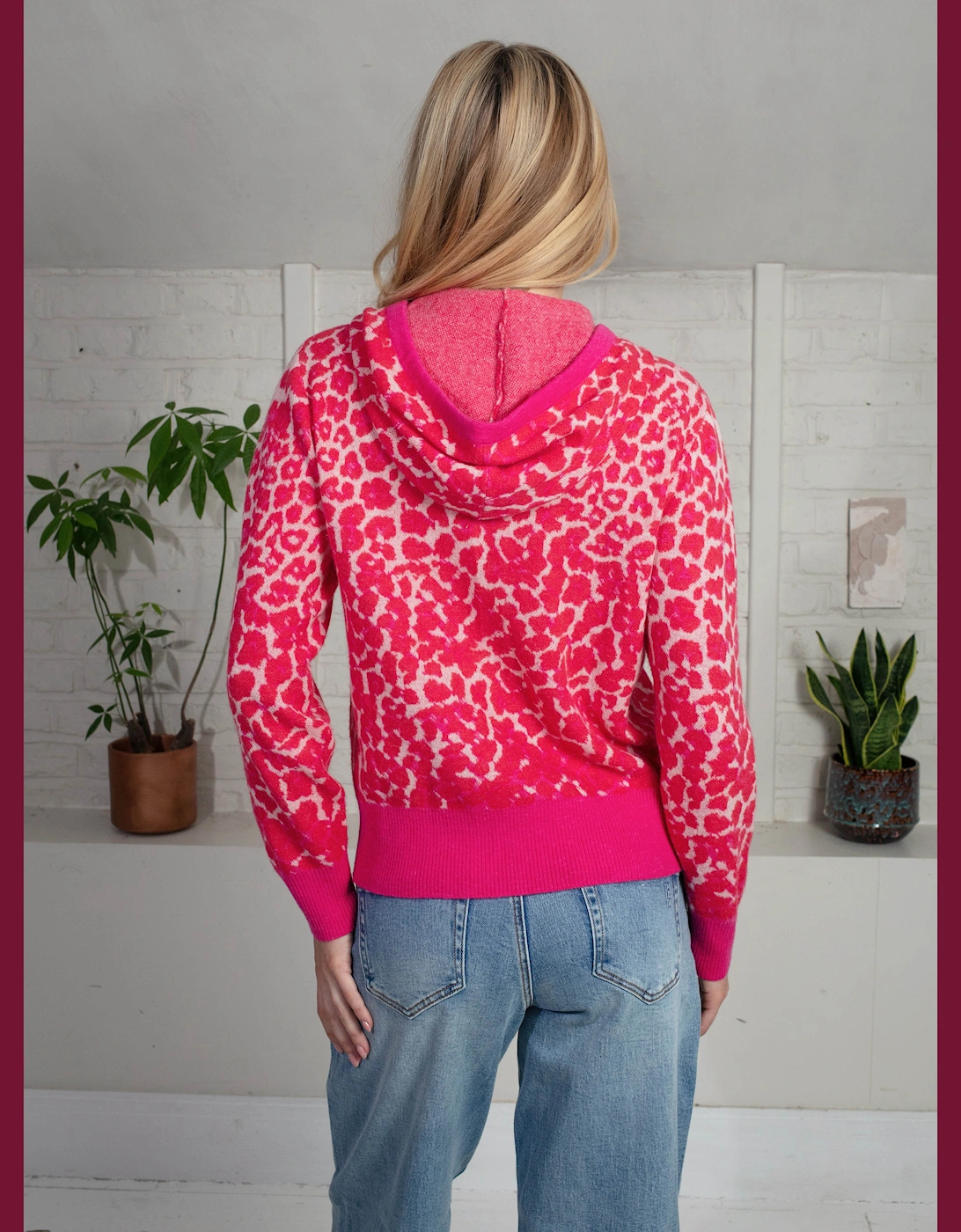 Leopard Norwood Hoodie in Pink