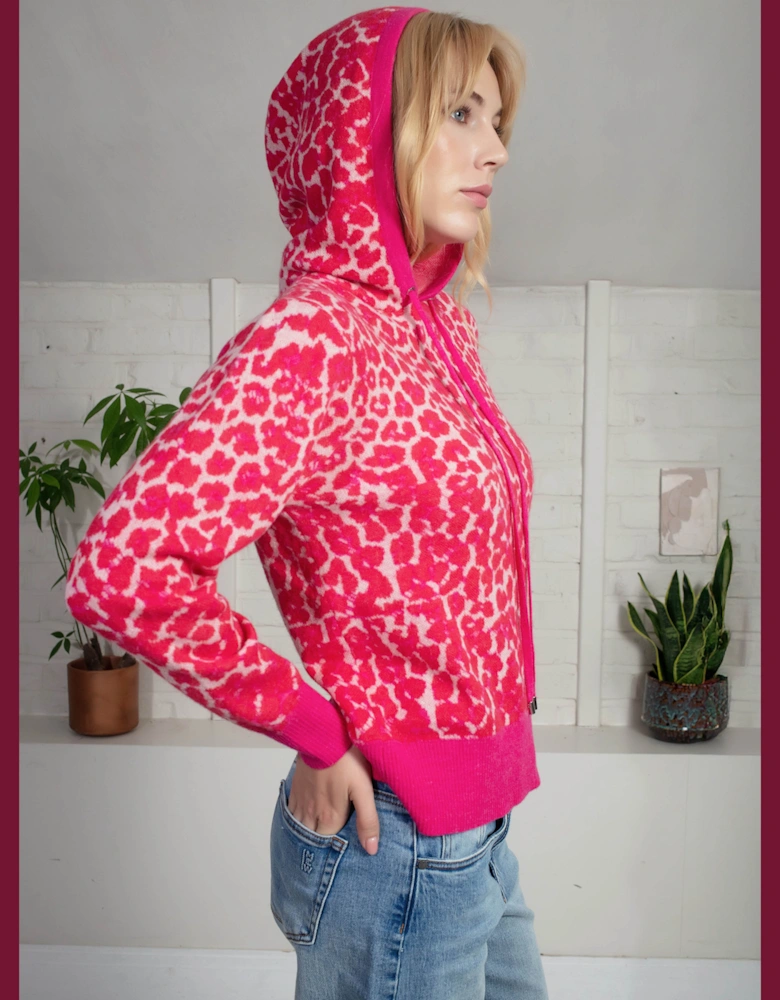 Leopard Norwood Hoodie in Pink