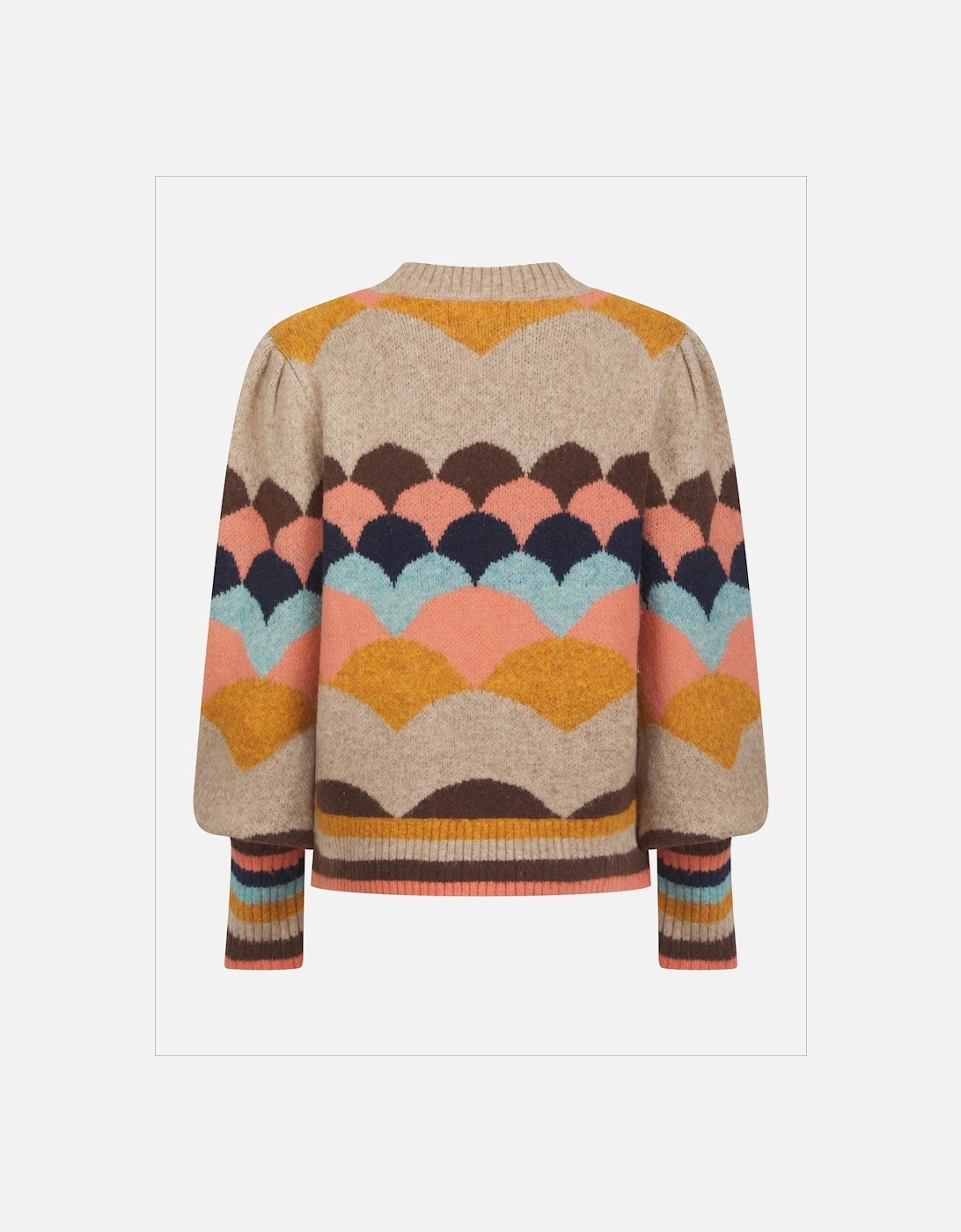 Mabel Scallop Pattern Jumper in Brown