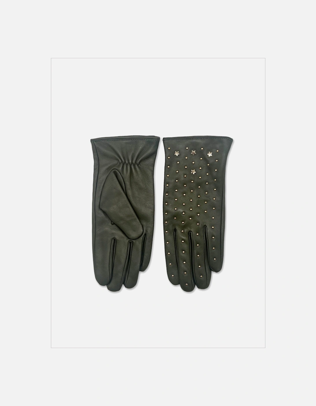 Tishan Studded Gloves in Khaki, 5 of 4